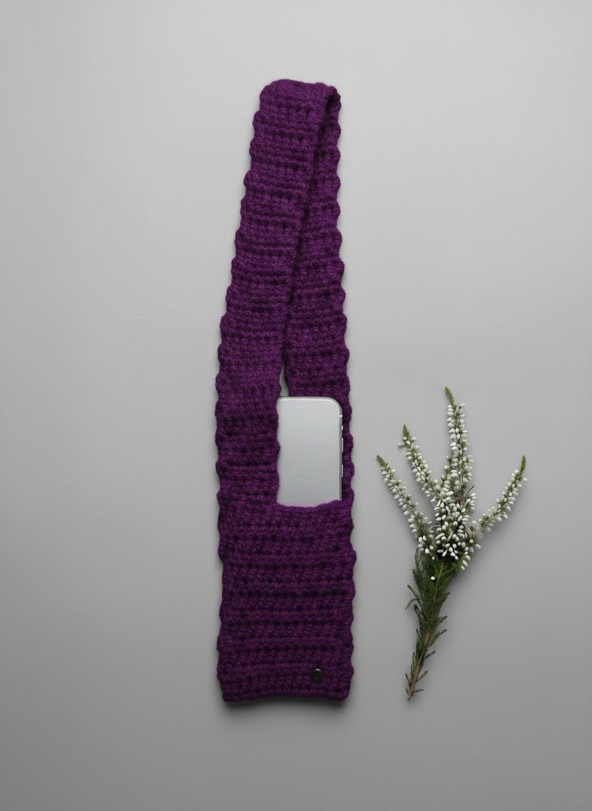 Loomins allPhone Pocket - Ručně háčkovaná kapsa na telefon - Loomins