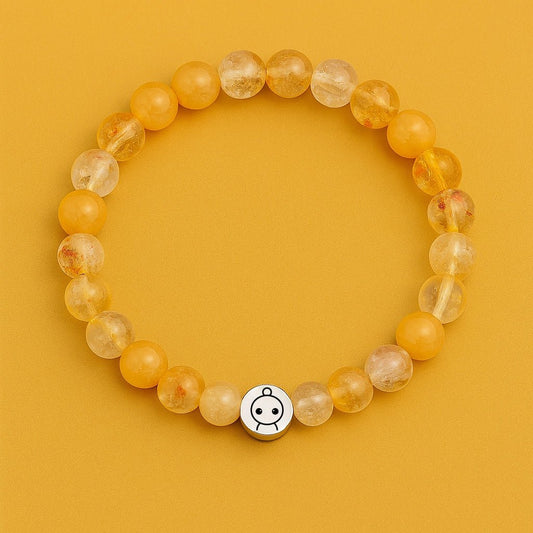 Loomins - Ručně navlékaný náramek z krystalů Citrínu - Loomins