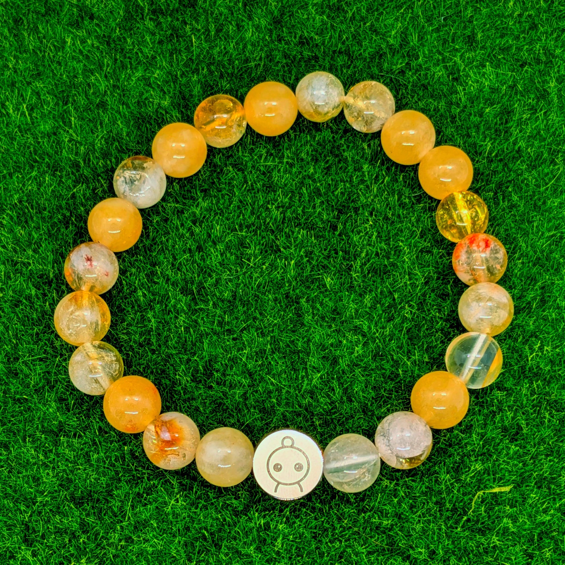 Loomins - Ručně navlékaný náramek z krystalů Citrínu - Loomins