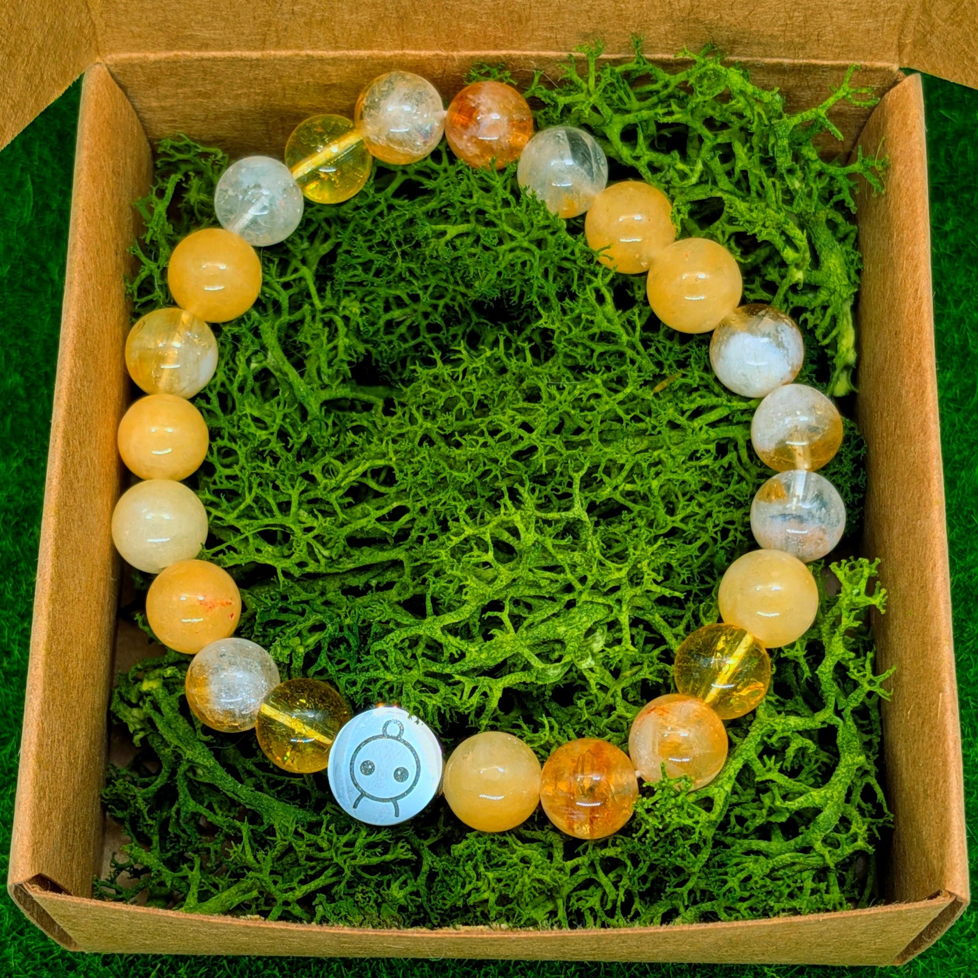 Loomins - Ručně navlékaný náramek z krystalů Citrínu - Loomins