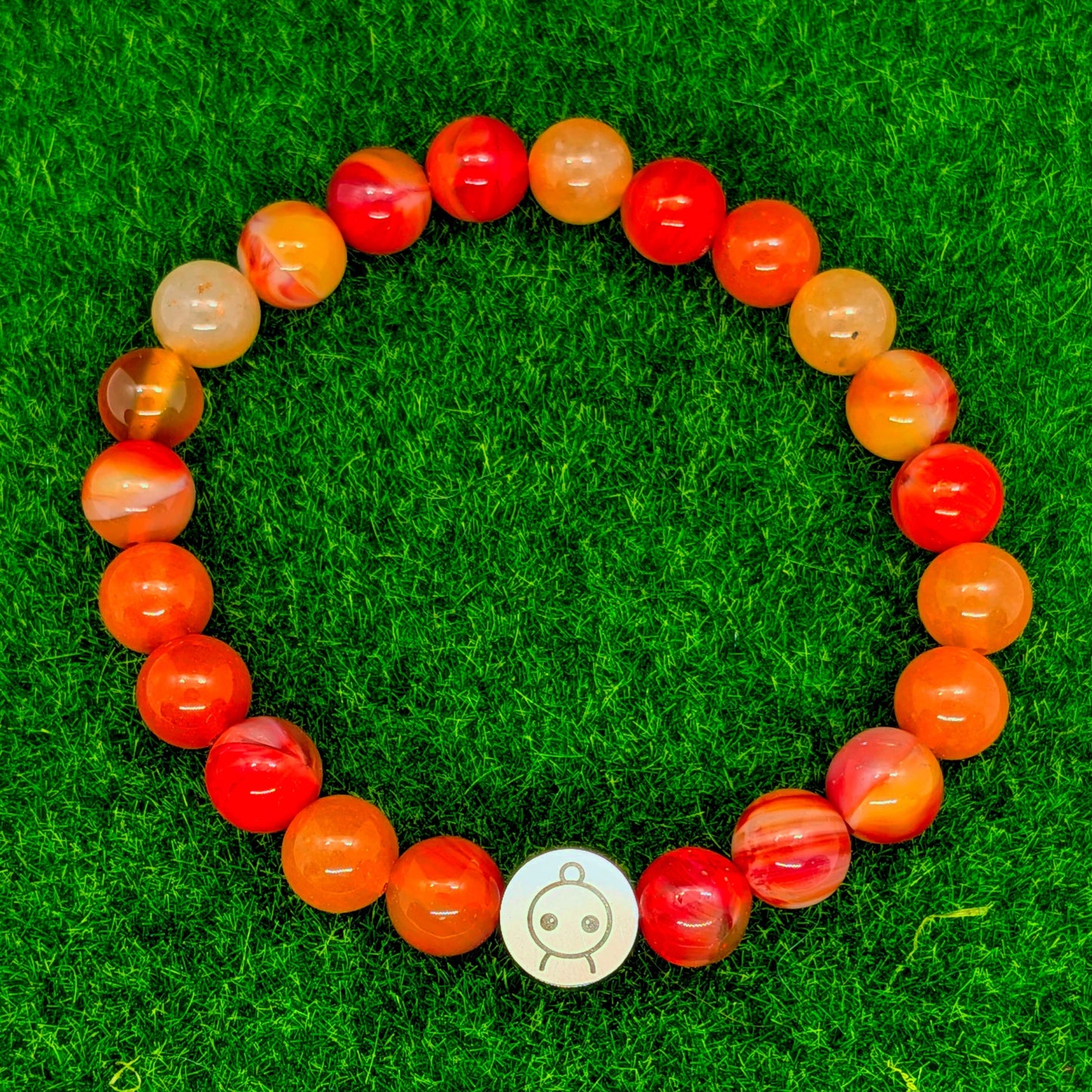 Loomins - Ručně navlékaný náramek z krystalů Karneolu - Loomins