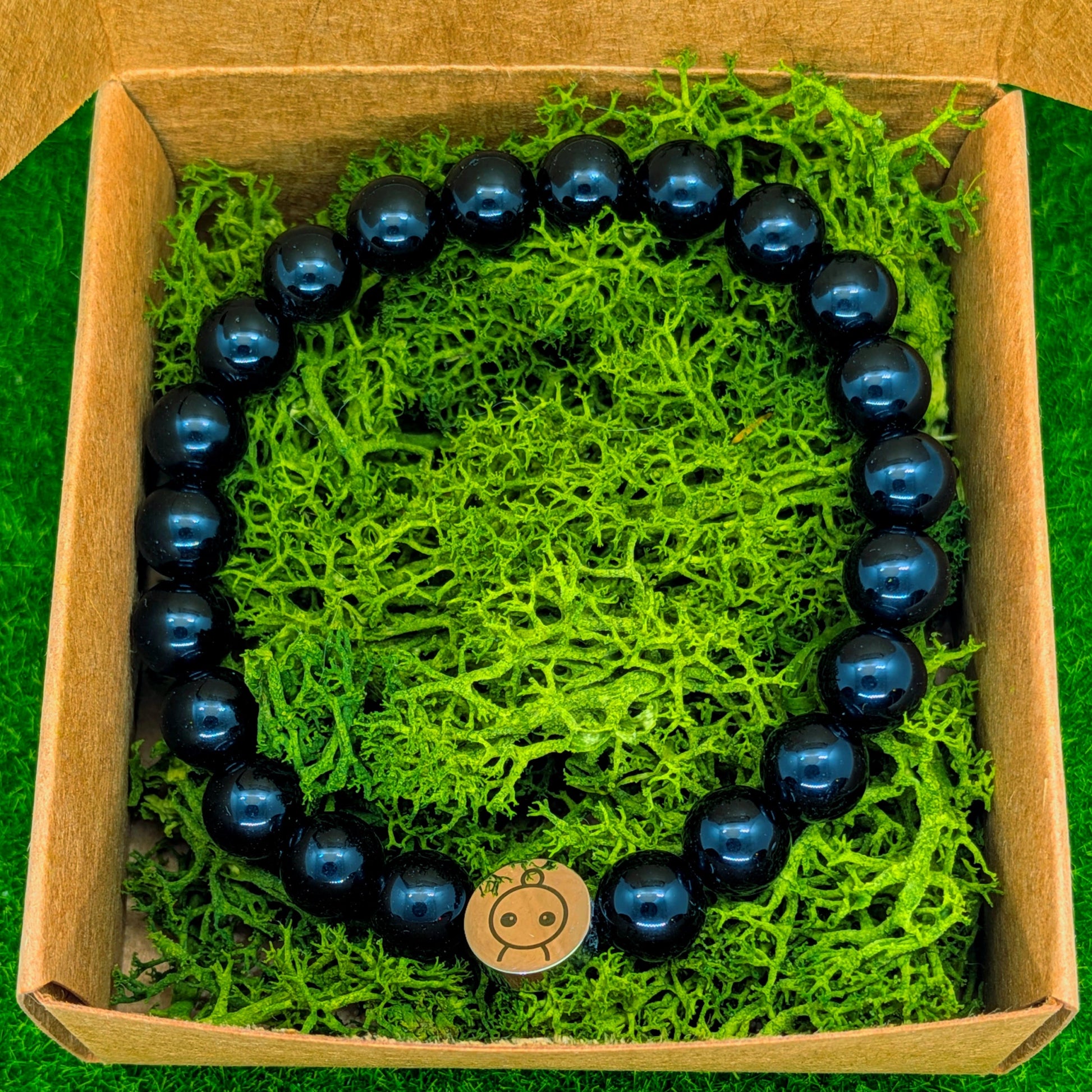 Loomins - Ručně navlékaný náramek z krystalů Obsidianu - Loomins