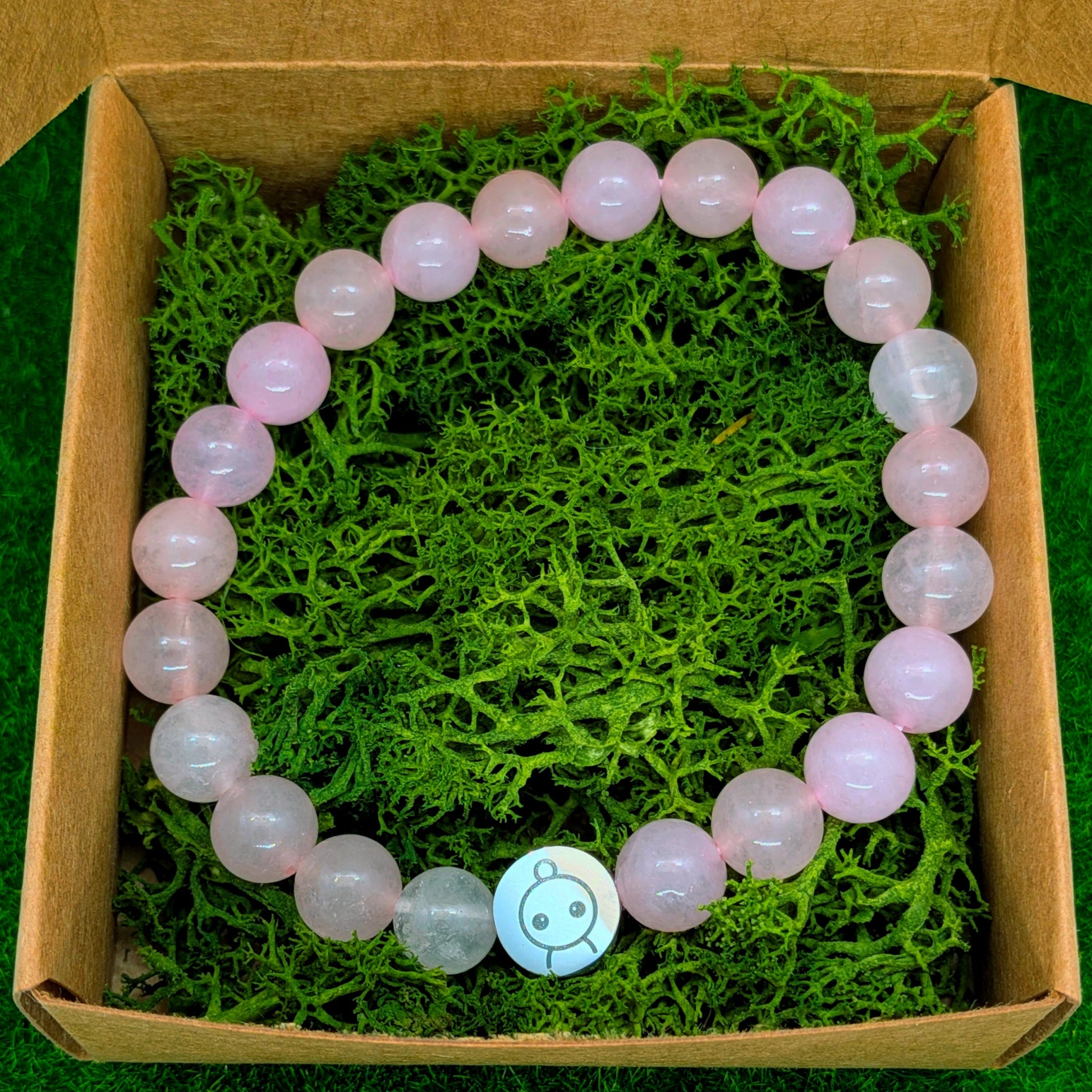 Loomins - Ručně navlékaný náramek z krystalů Růženínu - Loomins