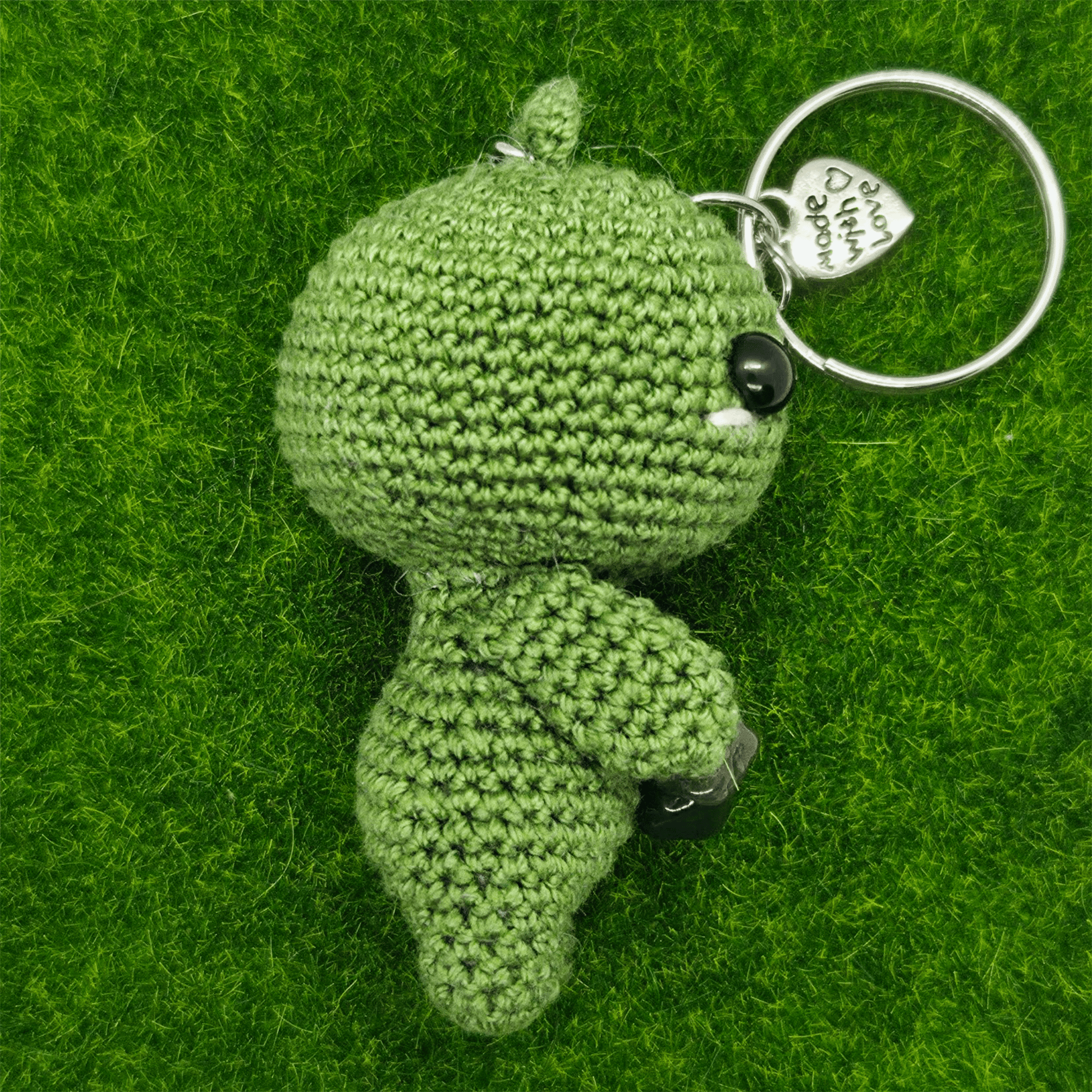 Ručně háčkovaná achátová klíčenka postavička Loomin - Loomins