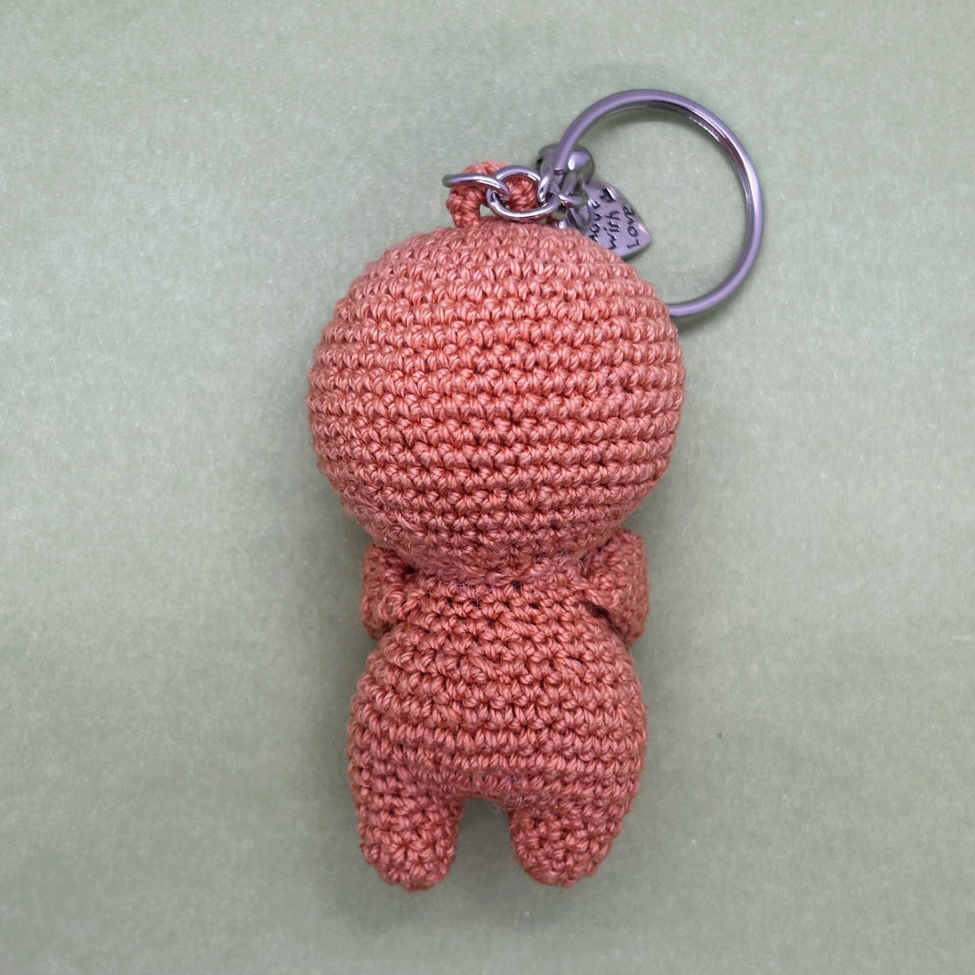 Ručně háčkovaná aventurínová klíčenka postavička Loomin - Loomins