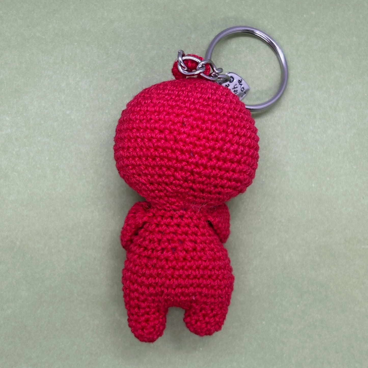 Ručně háčkovaná klíčenka postavička s karneolem Loomin - Loomins