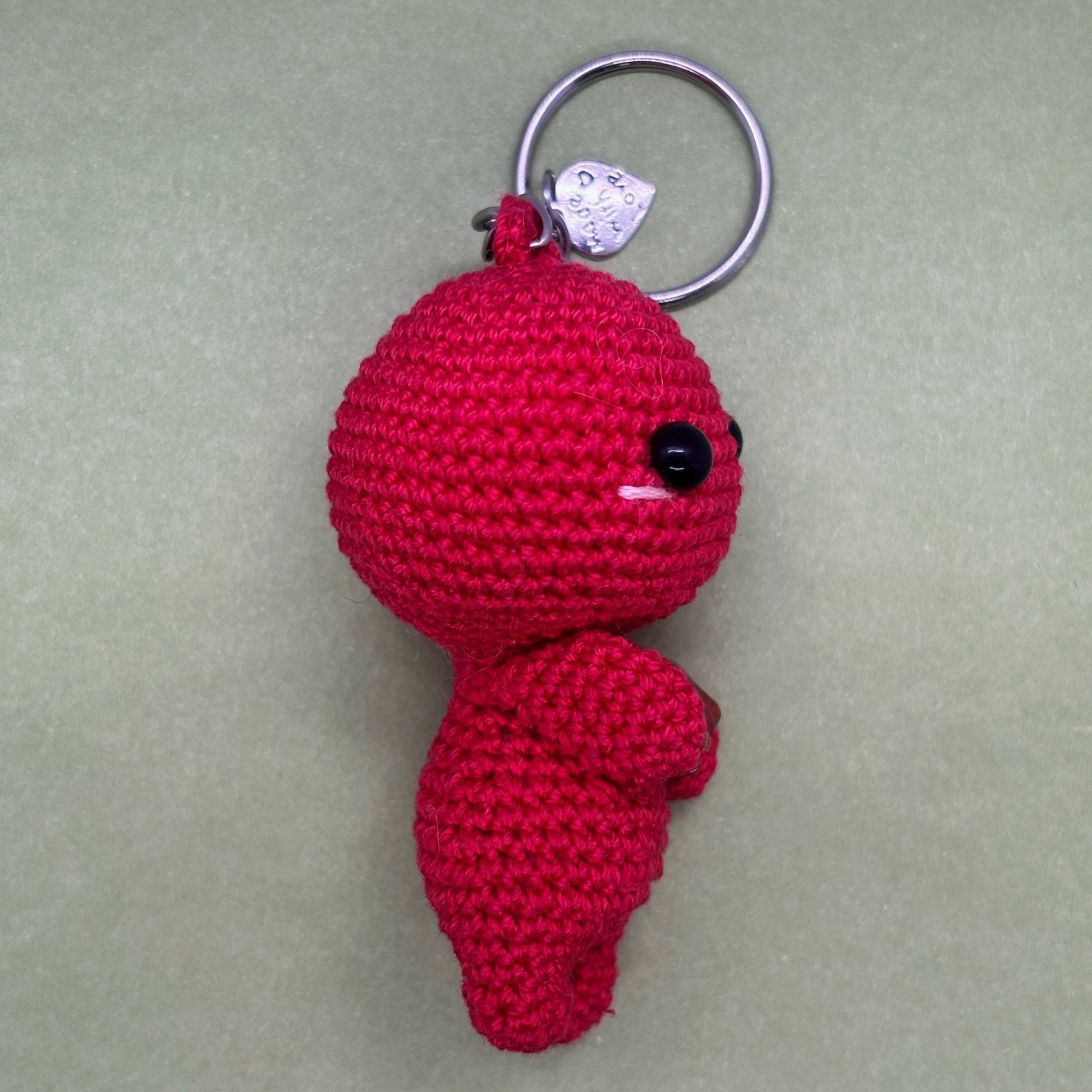 Ručně háčkovaná klíčenka postavička s karneolem Loomin - Loomins